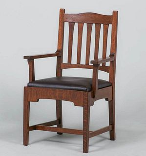 Early Gustav Stickley #1289a "Bungalow" Armchair c1900