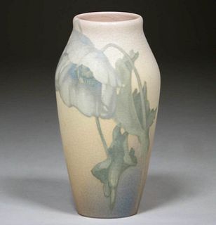 Rookwood Floral Vellum Vase Amelia Sprague 1904