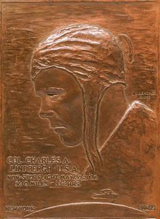 Gorham Charles Lindbergh Bronze Plaque Princeton