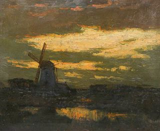 Charles Warren Eaton Painting "Evening in Holland"