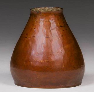 Harry St John Dixon Hammered Copper Vase c1920s