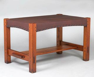 Early Gustav Stickley #421 Library Table c1901