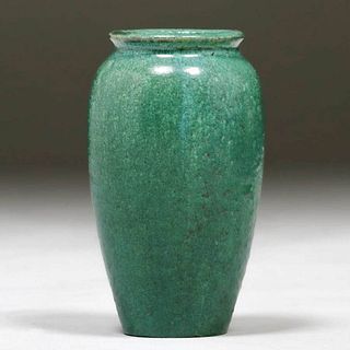 Fulper Pottery Cucumber Green Glazed Vase c1910s