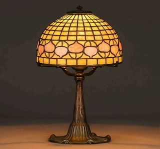 Tiffany Studios Leaded Glass Acorn Lamp c1910
