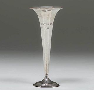 Tiffany & Co Sterling Silver Flared Vase 1939