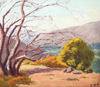 California Desert Landscape Painting c1920s