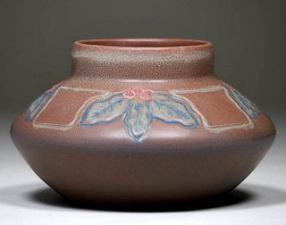 Rookwood Charles Todd Large Carved Squat Vase 1912