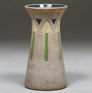 Large Roseville Mostique Vase c1910s