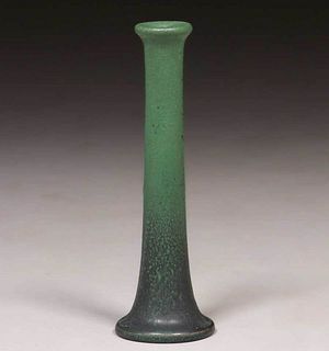 Van Briggle Matte Green Stem Vase 1916