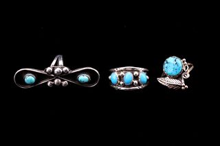 Navajo Sterling Silver Turquoise Ring Collection