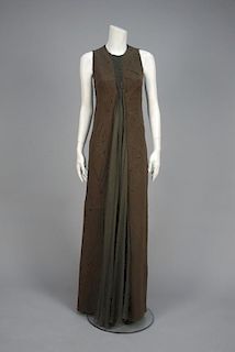CHADO RALPH RUCCI WOOL and SILK EVENING DRESS with SUSPENSION.
