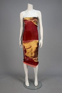 JOHN PAUL GAULTIER TORSO PRINT MESH SKIRT/DRESS, 1990s.