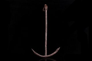 Hand Forged Iron Anchor c. Early 19th Century