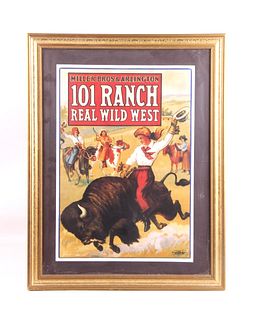 101 Ranch Wild West Show Cowgirl Poster Framed