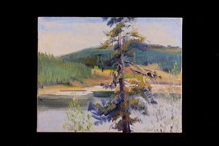 Original Carl Tolpo Ten Sleep Lake Oil Painting