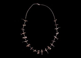Navajo Sterling Silver Animal Fetish Necklace