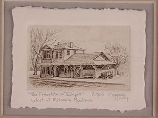 B. Coppock Intaglio "Frenchtown Depot" Mont. 27/50