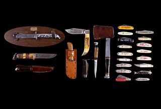 Assorted Fixed Blade/ Folding Knives & Hatchet