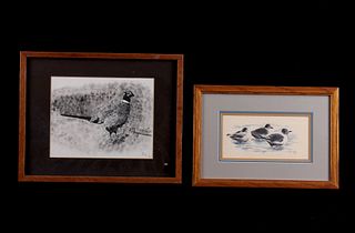 Framed Upland & Waterfowl Theme Artwork c. 1980s