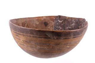 19th C. Ivory Coast Primitive Wooden Bowl