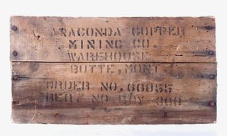 Anaconda Copper Mining Co. Small Wooden Crate