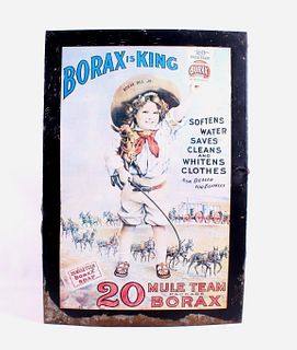 Borax is King 20 Mule Team Soap Tin Sign