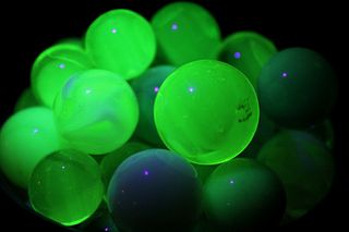 Mercantile Ball Mason Jar w/ Fluorescence Marbles