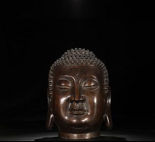 Ming Dynasty, Bronze Buddhist Head Ornament