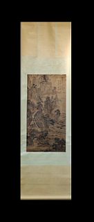 Ming Dynasty Wen Zhengming Inscription, Vertical-Hanging LandscapeÂ Painting