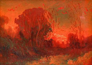 Samuel Tilden Daken Painting "Evening Glow" c1910