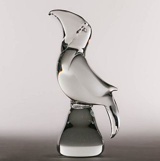Baccarat Crystal Art Glass Parrot