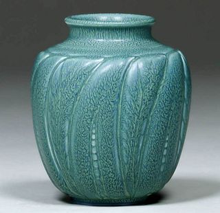 Rookwood #6462 Speckled Matte Blue Vase 1934