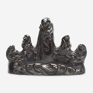 A Chinese carved hardwood brushrest probably 17th/18th Century