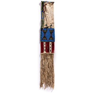 Sioux Beaded Hided Tobacco Bag