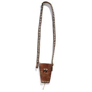 Navajo Bandolier Bag, with Silver Buttons