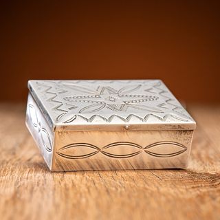 Navajo Stamped Silver Box