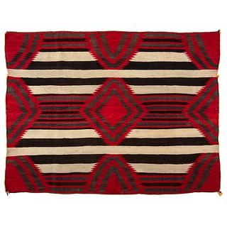 Navajo Third Phase Blanket / Rug, Collected U.S. Special Agent Johnson N. High (1842-1909)