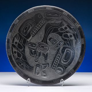 Haida Carved Argillite Platter