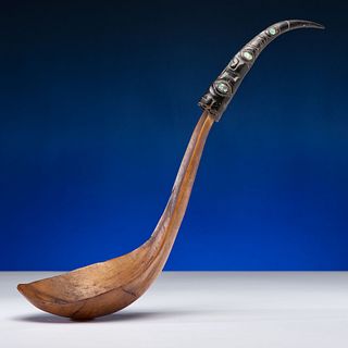 Chilkat Horn Feast Ladle, Collected by Captain Michael A. Healy