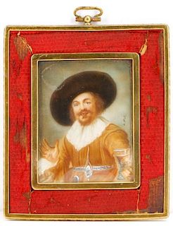 Miniature Portrait after Hals' "The Merry Drinker"