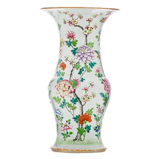 A CHINESE FAMILLE-ROSE ‘FLORAL' VASE