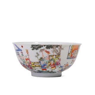 A CHINESE FAMILLE-ROSE ‘HUNDRED BOYS’ BOWL