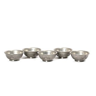 FIVE SILVER CUPS