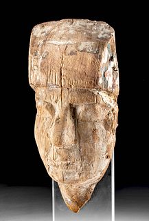 Egyptian Third Intermediate Cedar Wood Mummy Mask