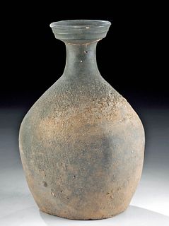 Korean Silla Ash Glazed Ceramic Vase