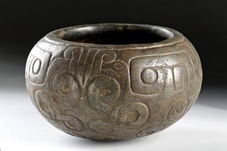 Chavin Incised Stone Bowl Mythological Creatures
