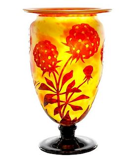 Le Verre Francaise Charder Cameo Vase, 14"