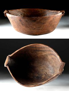 19th C. Micronesian Palau Island Wood Heirloom Bowl