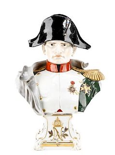 Sevres Style Large Porcelain Bust of Napoleon