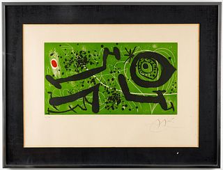 Joan Miro "Picasso i Els Reventos" Etching, 1973